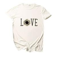 Prodaja košulje za Valentinovo za žene majica kratkih rukava Valentine Suncower Love Tips Parovi modni dukserica