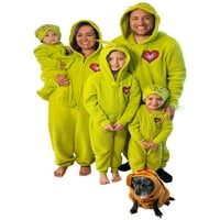 Muška božićna obiteljska pidžama dr. Seussa Grinch, veličine od inča do 2 inča