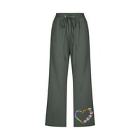 Ženske pamučne lanene Capri hlače Plus veličine, ljetne hlače visokog struka, Ležerne ravne hlače s kravatom,