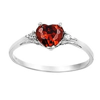 Cuoff prsten Početno srce dame poklon nakit Girls Wedding Rings Red 9