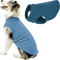 Guoby Stretch Fleece prsluk - čelično plava, 5x - toplo pulover ispruženo mekano runo za pse s više boja i veličina