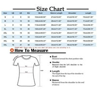 V-izrez tiskane bluze Leisure vrhovi moda kratkih rukava za žene sive 3xl
