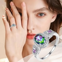 Zaručnici okrugli rezani cirkonijski ženski vjenčani prstenovi nakit prstenovi Ženski prstenovi puni dijamantni