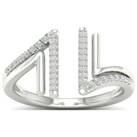 1 4CT TDW Diamond 10K Bijelo zlato paralelnoj liniji prsten