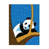 Ron Magnes 'Giant Panda Spavanje u Treee' platno umjetnost