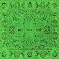 Tradicionalne prostirke za sobe u pravokutnom orijentalnom stilu u zelenoj boji, 6' 9'