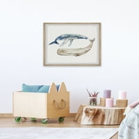 Marmont Hill Whale Duo Rachel Byler uokviren zidna umjetnost