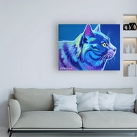 Zaštitni znak likovna umjetnost 'Cat Blue Boy' platno umjetnost Dawgart