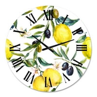 Dizajnirati 'Tropski zidni sat limuna i maslina II'