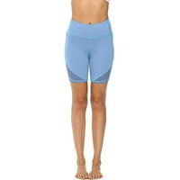 Ženske hlače na rasprodaji ženske joga kratke hlače visokog struka za kontrolu trbuha joga hlače za trčanje plave
