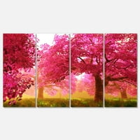 Dizajnerska umjetnost tajanstveni cvjetovi crvene trešnje , veliki krajolik na platnu