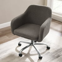 Stolna stolica s podesivom visinom i okretnim mehanizmom, kapacitet u kilogramima, siva šerpa Tkanina