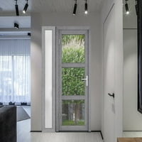Prednja vanjska šarkirana metalno-plastična vrata Prozirni bočni prozor od sivog jasena, uredska Komercijalna