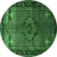 Tradicionalni perzijski smaragdno zeleni tepisi za prostore tvrtke, Okrugli, 8 inča