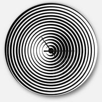 DesignArt 'crno -bijela optička iluzija' metalni zidni sat