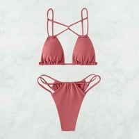 Ženski Bikini setovi kupaći kostimi visokog struka cvjetni kupaći kostimi jednobojni Bikini dvodijelni kupaći