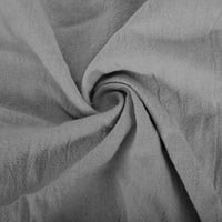 Usmixi majice za žene plus veličine prozračna pamučna posteljina Vintage Pulover Toes ljetni trendovski solidni