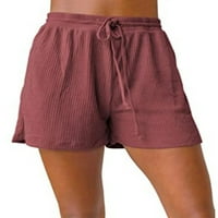 ; / Ženske ljetne Ležerne elastične kratke hlače s vezicama u struku udobne jednobojne kratke hlače vruće hlače