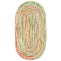 Ležerni reverzibilni ručno izrađeni tkani tepisi u Svijetložutoj boji 1'8 2'6 ovalna kasna labava ručno izrađena