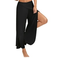 Ženske hlače visokog struka, široke hlače s modernim nogavicama, ženske Ležerne ljetne duge široke joga hlače