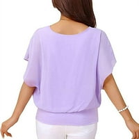 Softmallow ženska labava ležerna majica s kratkim rukavima bluza