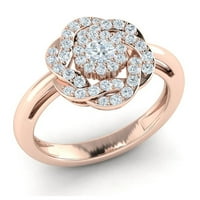 Ženski zaručnički prsten s okruglim rezom od 0,7 karata, modni zaručnički prsten za mladenke od punog zlata od