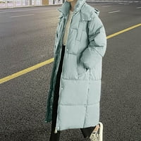Ljetna štedljiva odjeća za zimske kapute za žene ženske patentne zatvarače s kapuljačom jednobojne srednje do