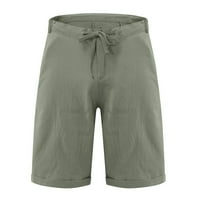 Muške pamučne kratke hlače od 9 inča s unutarnjim šavom, ljetne Ležerne kratke hlače za muškarce s vezicama, hlače