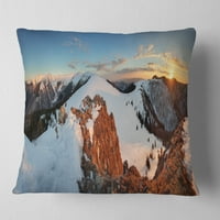 DesignArt Slovačka smrznuti pejzažni panorama - Jastuk za bacanje s tiskanom pejzažom - 18x18