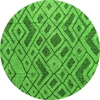 Moderni tepisi za sobe okruglog presjeka u apstraktnoj zelenoj boji, okrugli 7 inča
