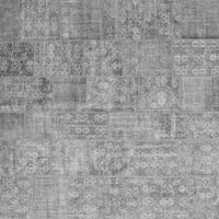 Ahgly Company Unutarnji kvadratni patchwork siva prostirka prijelaznog područja, 5 'Trg