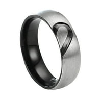 Prstenovi u obliku srca od pola breskve od nehrđajućeg čelika europski i američki dijamantni prstenovi od titanovog