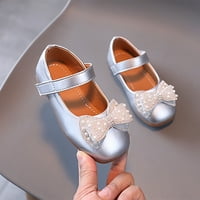 Ljetne i jesenske modne Ležerne cipele za djevojčice s mašnom i biserima ravne cipele veličine 26