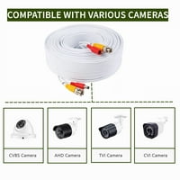 Na 150-metarskom bijelom kabelu za napajanje video signala, kompatibilnom s kabelom kamere od 150 stopa, kompatibilnim