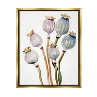 Stupell Industries mak Pods akvarelni botanički botanički i cvjetni slikar zlatni plutač uokviren umjetnički print