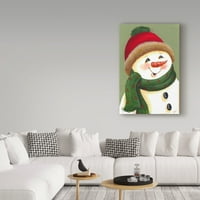 Zaštitni znak likovna umjetnost 'Snowman Canvas Umjetnost od mrkve Beverly Johnston