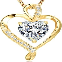 Ogrlice od srca za žene Privjesak od srebra ogrlica od nakita od ružičastog zlata bijelo zlato 14k pozlaćena ogrlica