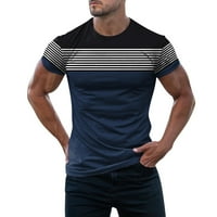 Muška majica haljina Muška modna majica kratkih rukava s okruglim vratom za vježbanje mišića pamučna majica Top