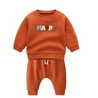 KaLI_store / Slatka odjeća za male dječake; zimski sportski ravnici majice s dugim rukavima košulja i hlače za