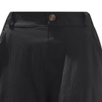 Ženske modne jednobojne hlače u donjem rublju, Ležerne hlače s elastičnim vezicama, hlače