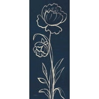 Vassileva, Silvia Black Modern Framed Museum Art Print pod nazivom - Indigo Floral II