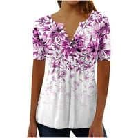Ženske majice za trudnice, Plus size bluze s kratkim rukavima, tunike, ženske Ležerne cvjetne košulje, Ležerne