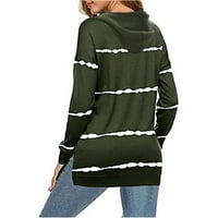 Majice s kapuljačom za Tinejdžerke ležerna široka majica s patentnim zatvaračem u obliku slova u, ženska modna