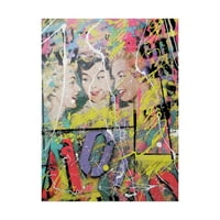 Zaštitni znak likovne umjetnosti 'djevojke noć grafiti' platno umjetnost Davida Driotona