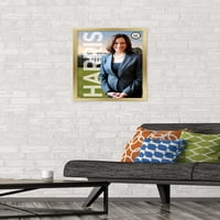 Kamala Harris-potpredsjednica Zidni plakat 16,5 24,25.75 verzija u zlatnom okviru