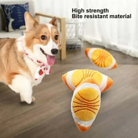 Companion Stisnuti igračka za mljevenje psa - narančasti oblik, ugrađeni glas, otporan na ugriz, mekani pliš,