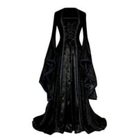 Woxinda vintage dužina podne haljine ženska gotička haljina gotička odjeća za žene vrhove