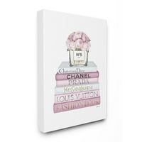 Stupell Industries modni dizajner cvjetna knjižara ružičasta bijela akvarel platna zidna umjetnost Amanda Greenwood