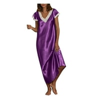 Ženske pidžame, majice za spavanje, ženska kućna odjeća s kratkim rukavima i dekolteom u obliku slova u, pidžama,