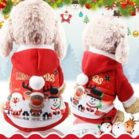 Božićni džemper s kapuljačom za kućne ljubimce s četveronožnim Djedom Mrazom, snjegovićem, losom, psom, mačkom,